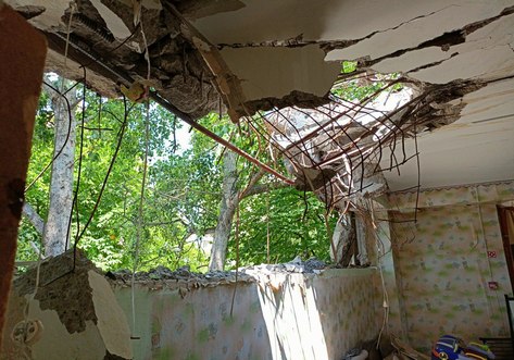 Nursery garden in the Central district of Mariupol